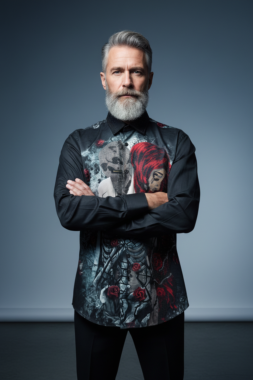 Gothic Art Shirt - Confident Pose