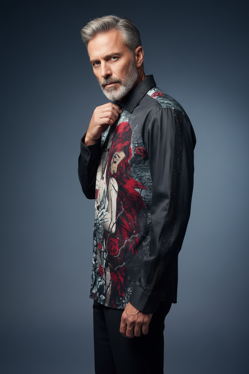 Gothic Art Shirt - Side Pose