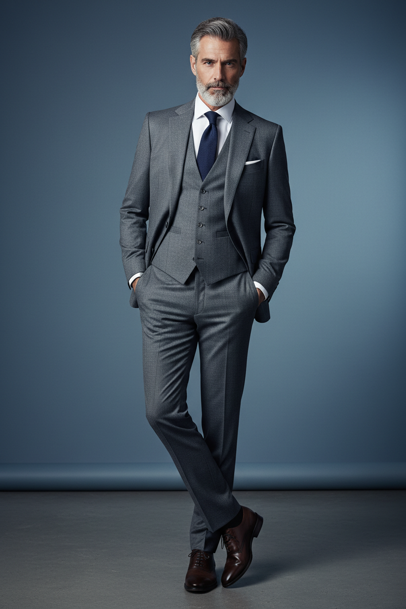 Gray Suit - Hand in Pocket