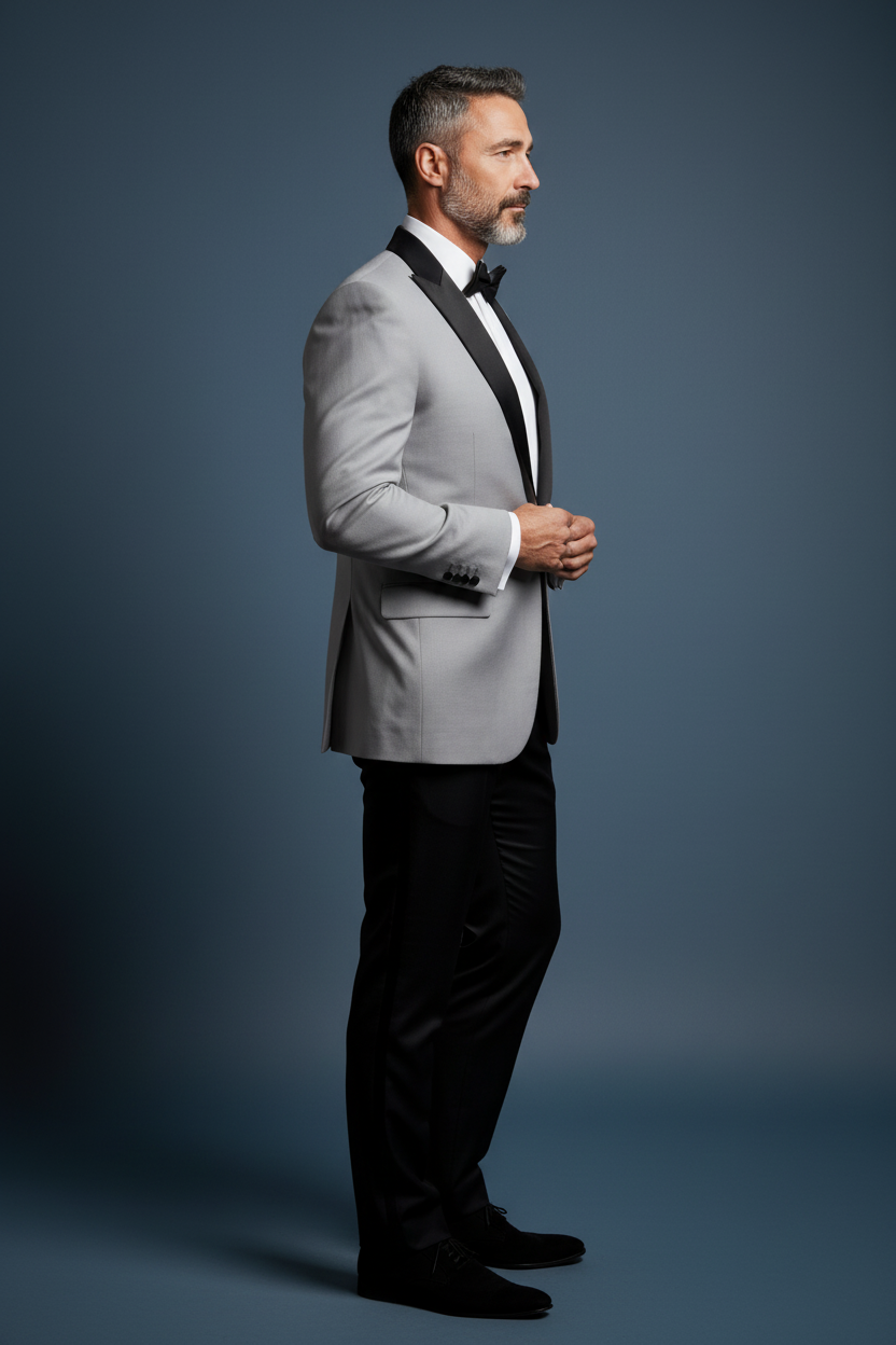 Gray Tuxedo Pose 3