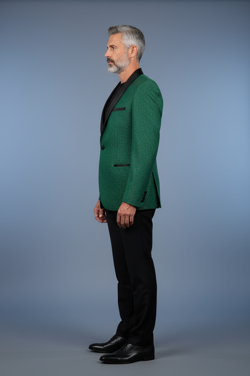Green Tuxedo Side Profile