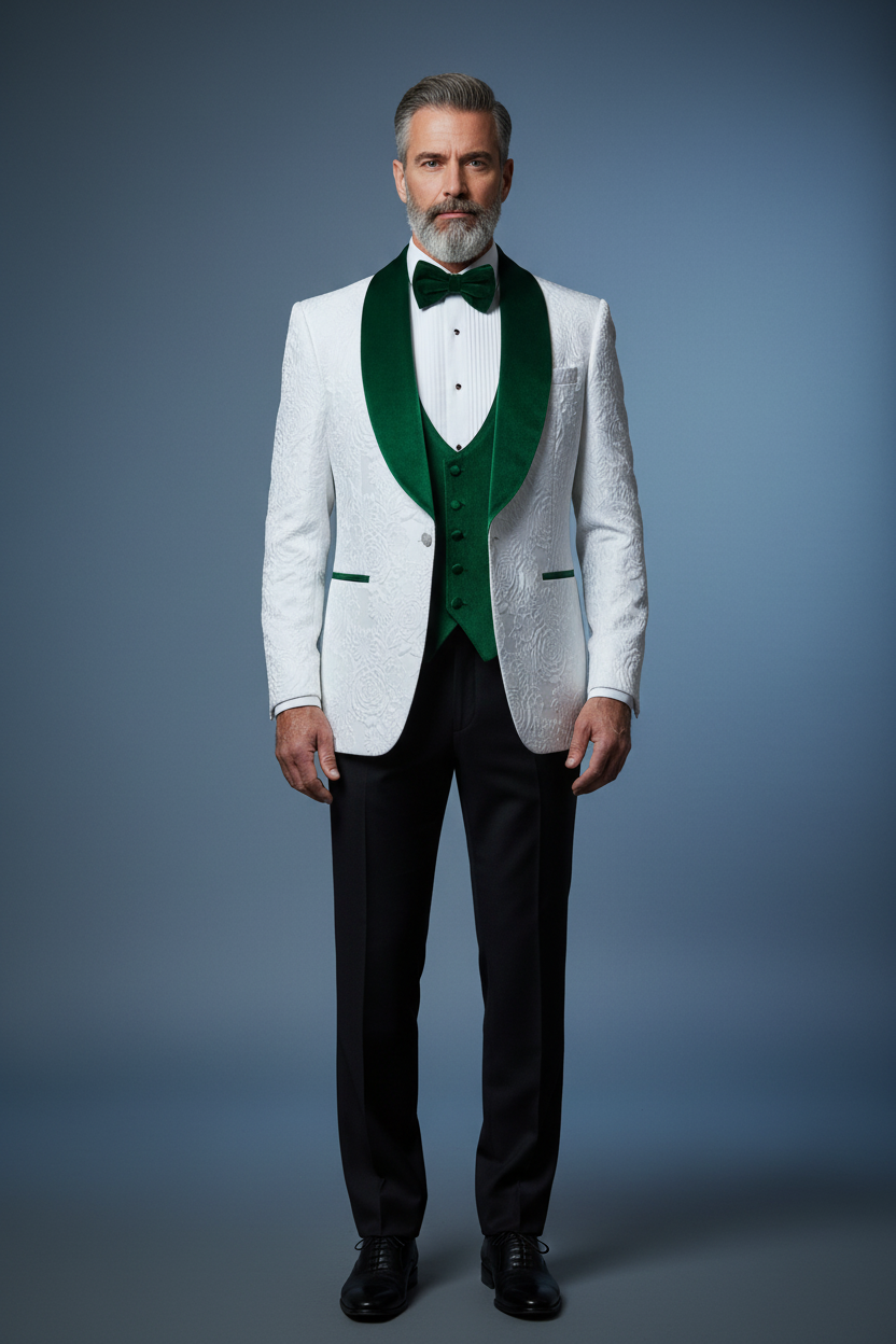 Green velvet 3-piece full body