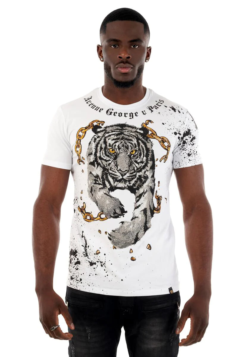 Avenue George V Paris White Breaking Chains T-Shirt George V Collection Vercini