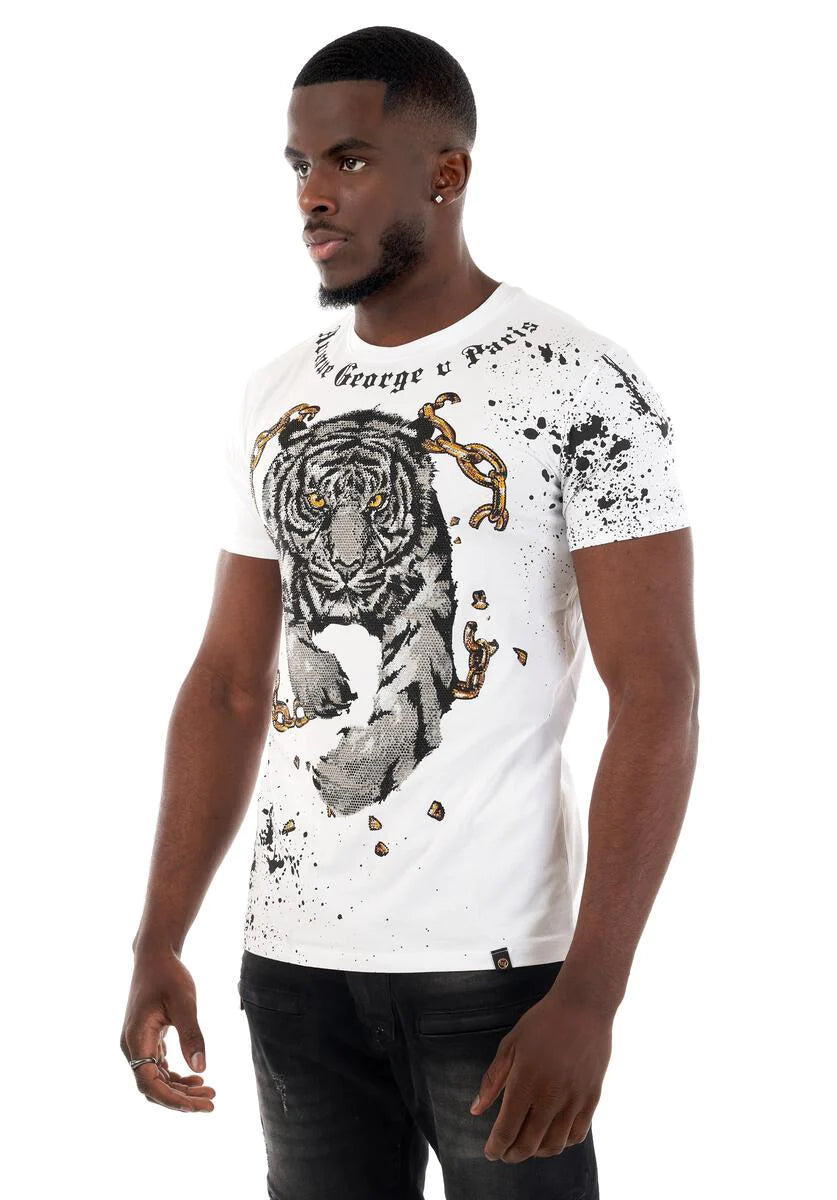 Avenue George V Paris White Breaking Chains T-Shirt