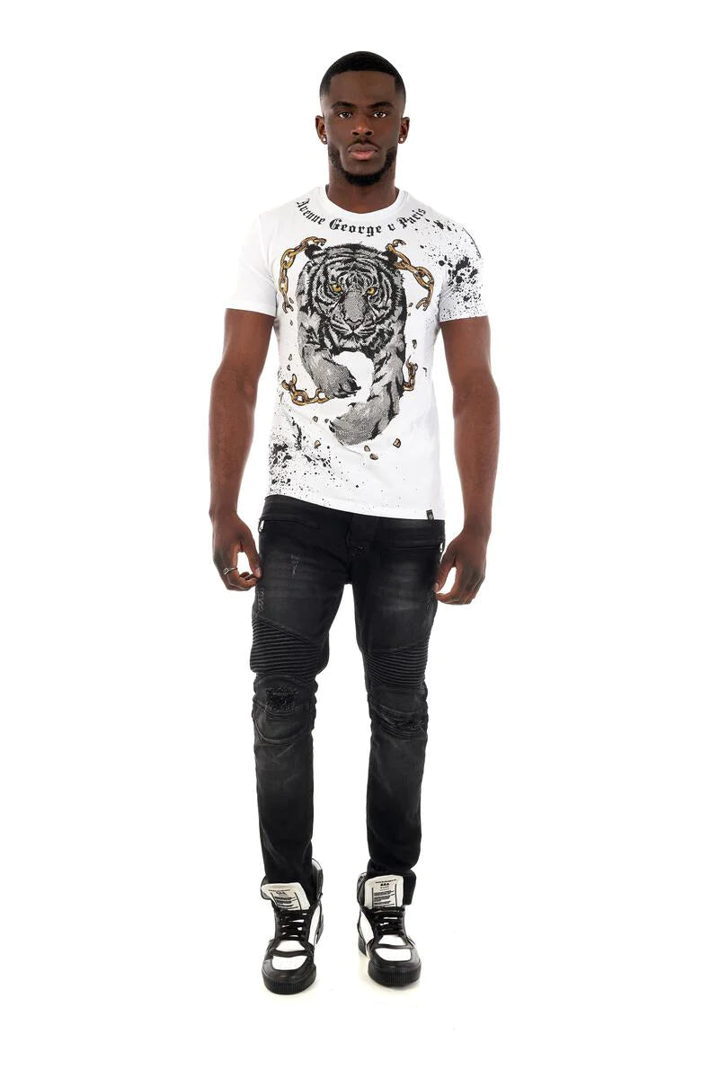 Avenue George V Paris White Breaking Chains T-Shirt