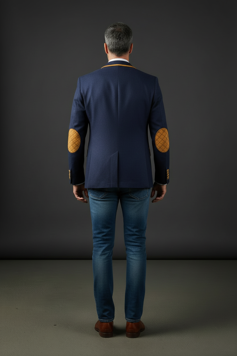 Vercini® Classic Contrast-Trim Blazer