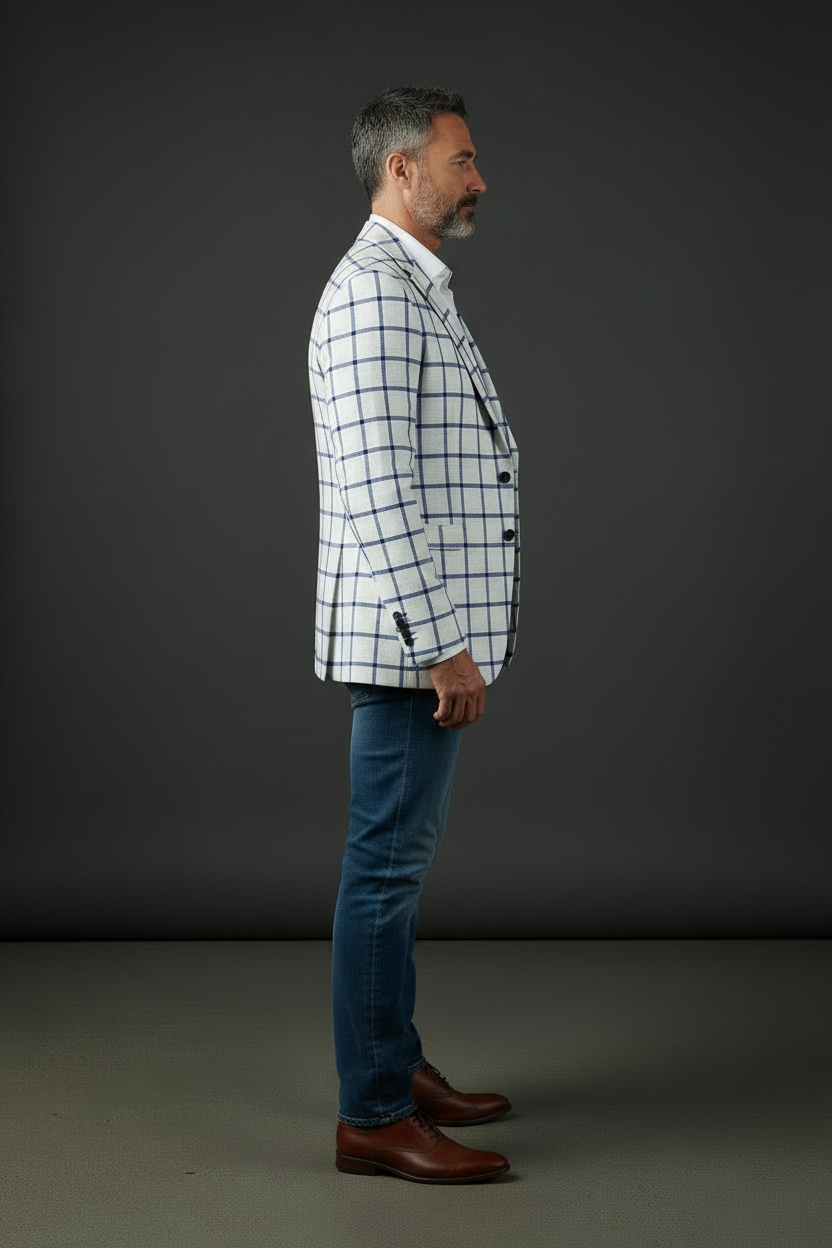 Vercini Regal Grid Men's Blazer