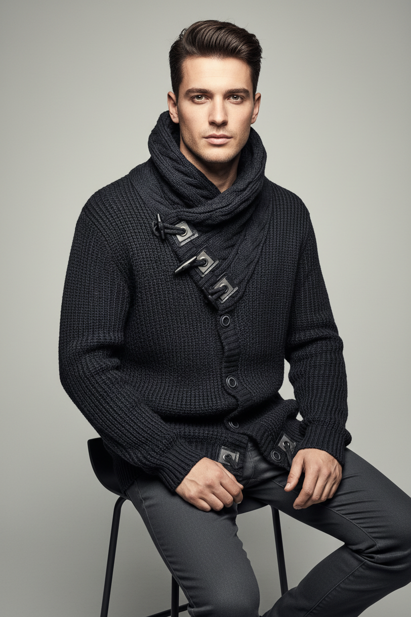 Alpine Toggle Cowl Neck Sweater
