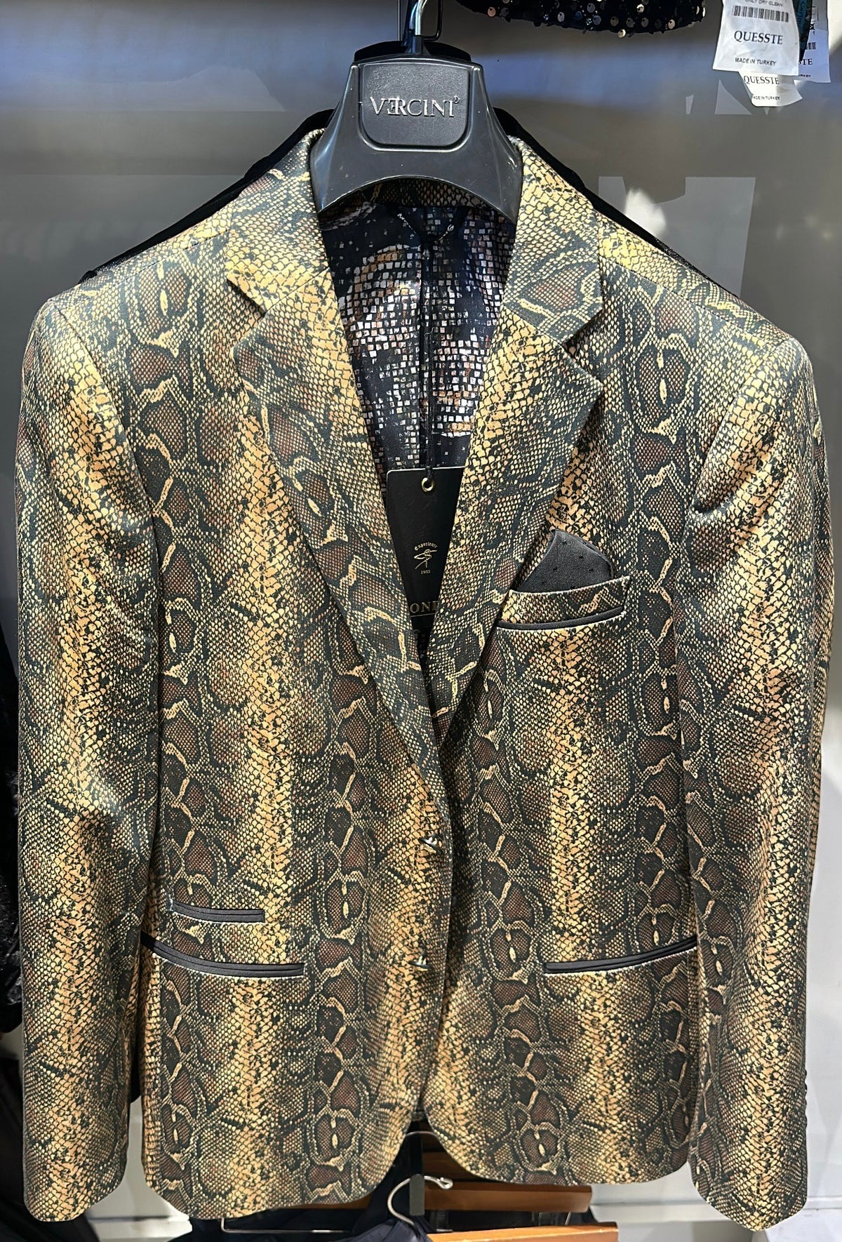 BROWN JACKET SNAKE DESIGN