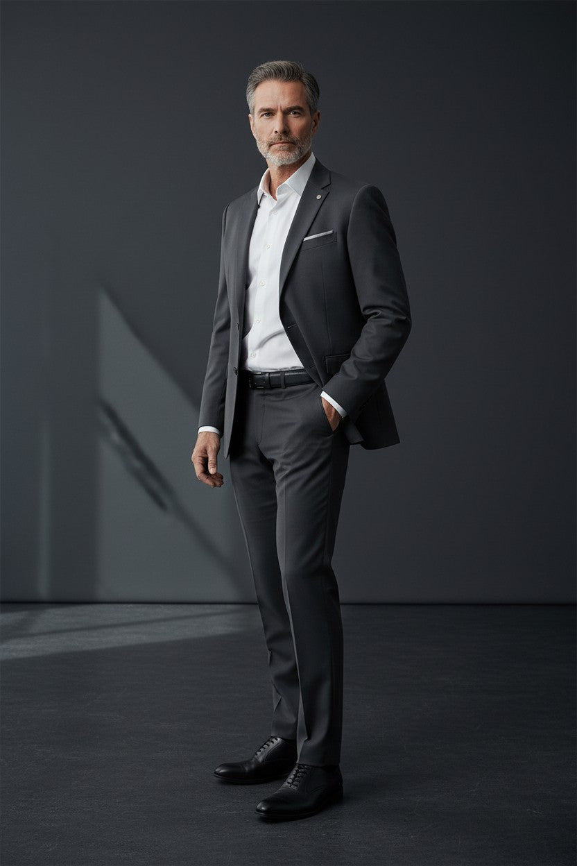 Vercini Black Wool Suit Jacket - Two-Piece Suit