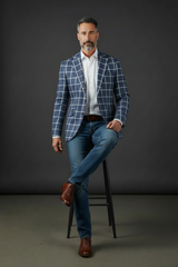 Vercini Regal Grid Men's Blazer