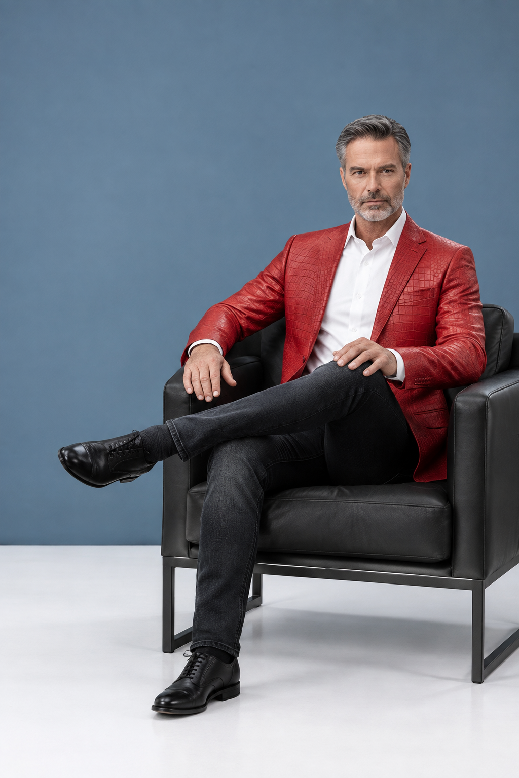 Jacket seated pose