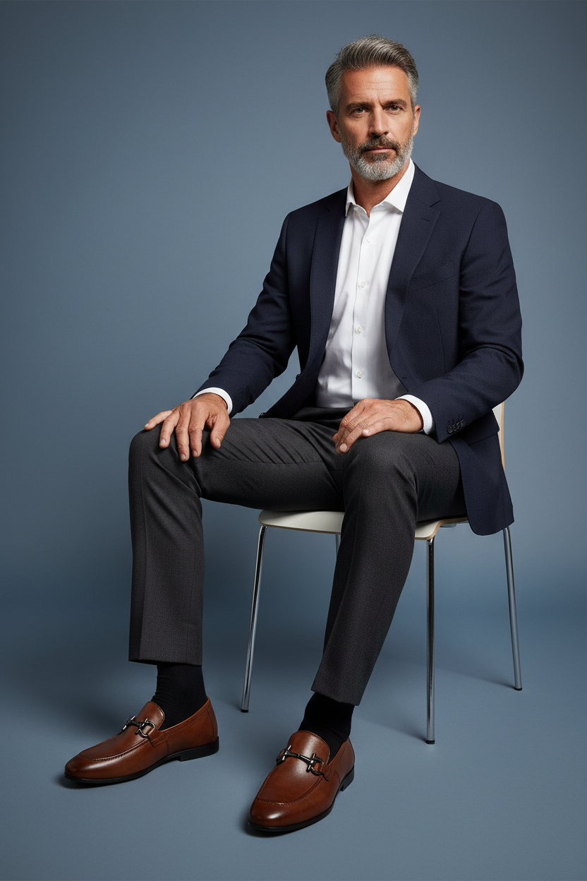 Men's Loafers - Seated Pose