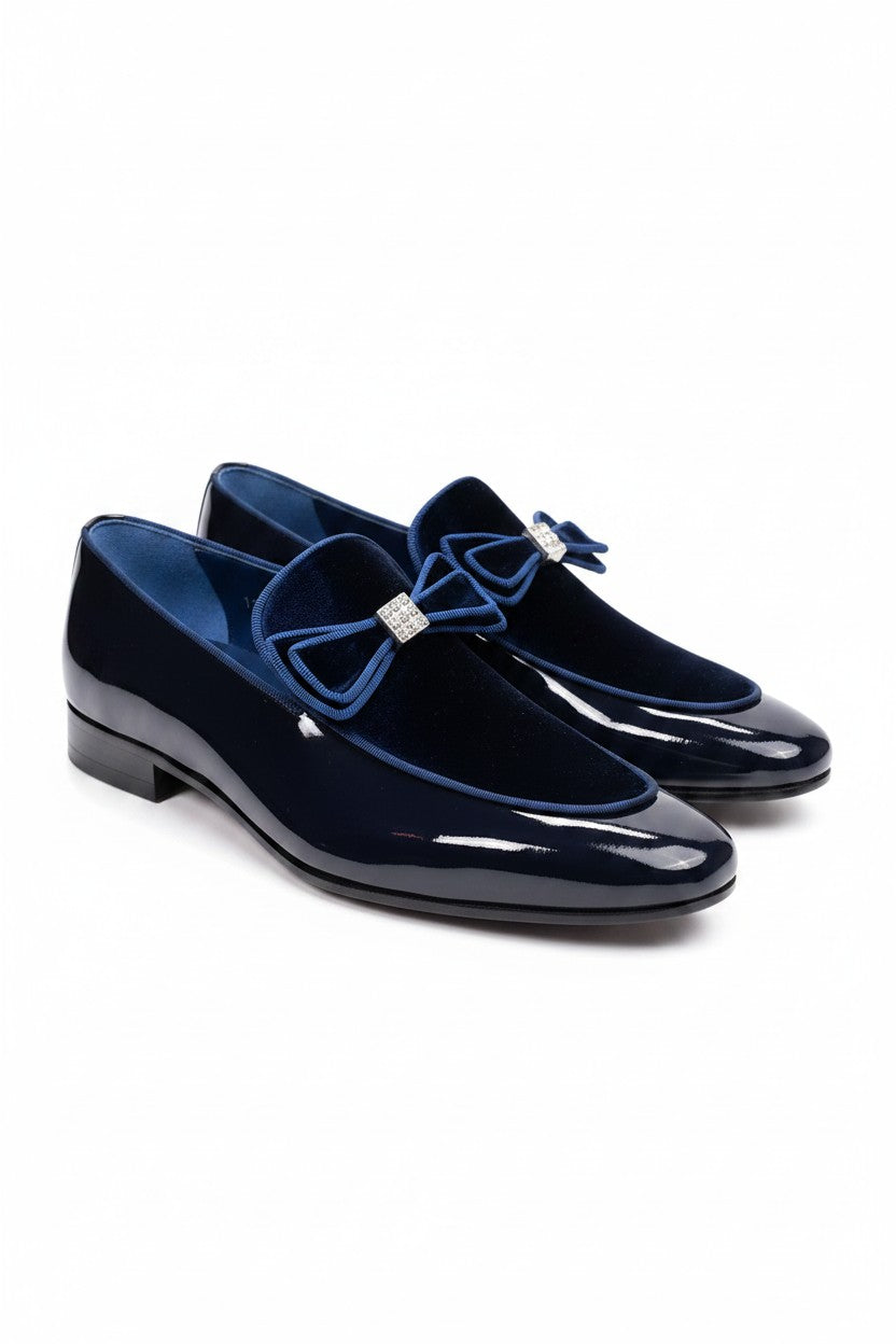 Vercini Tuxedo Loafer — Crystal Bow Edition