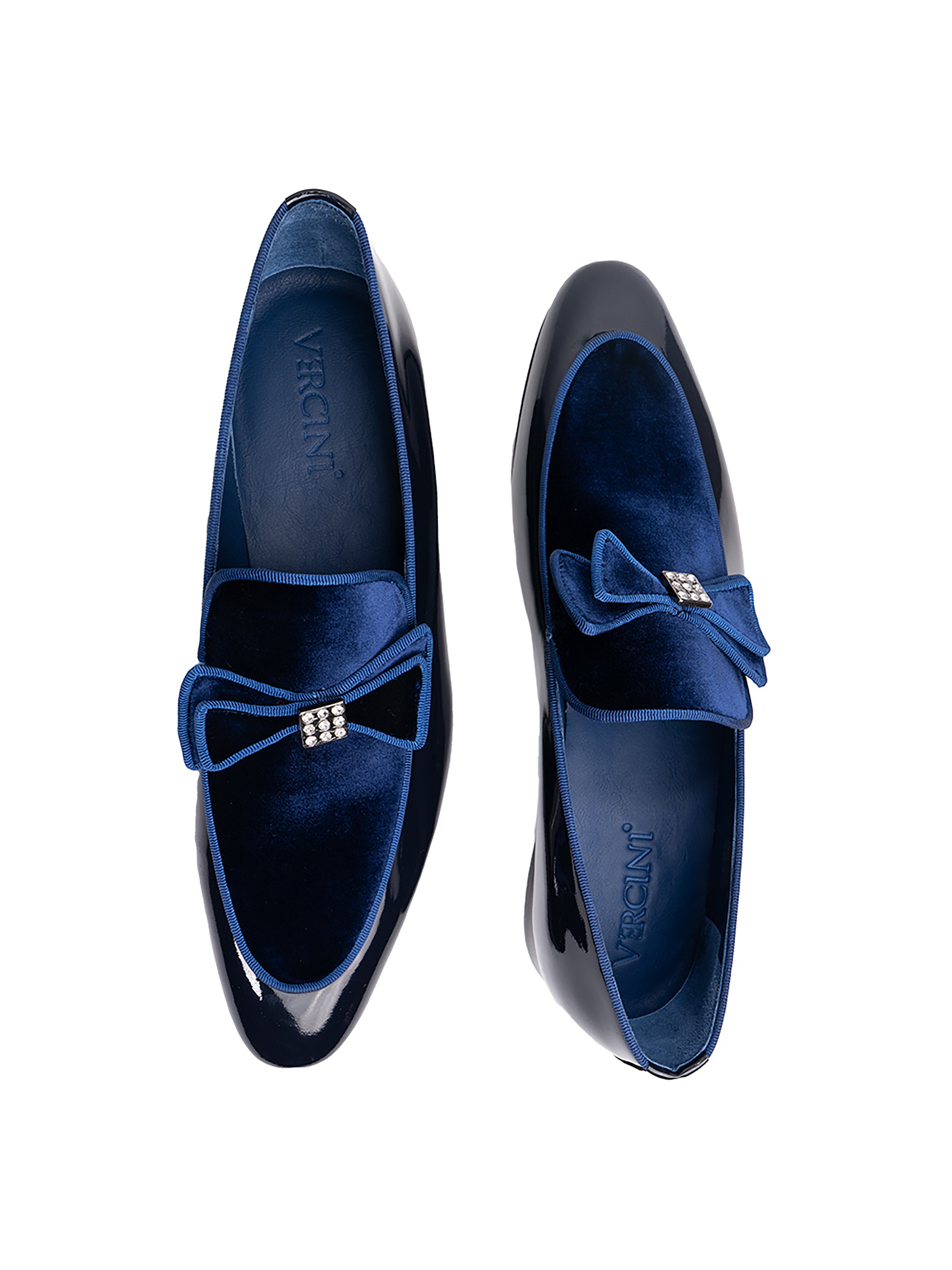 Vercini Tuxedo Loafer — Crystal Bow Edition