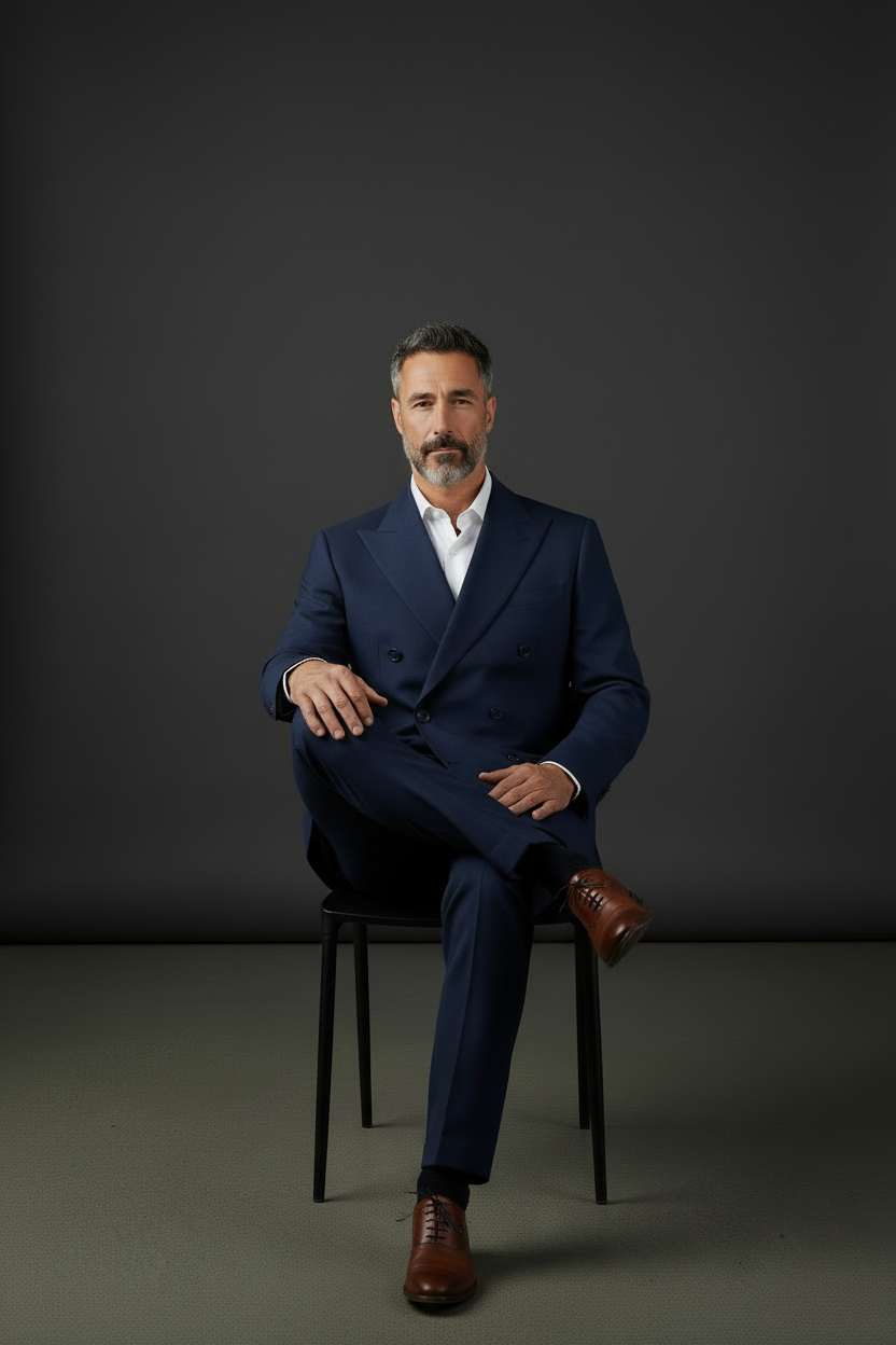 Navy Suit - Pose 3