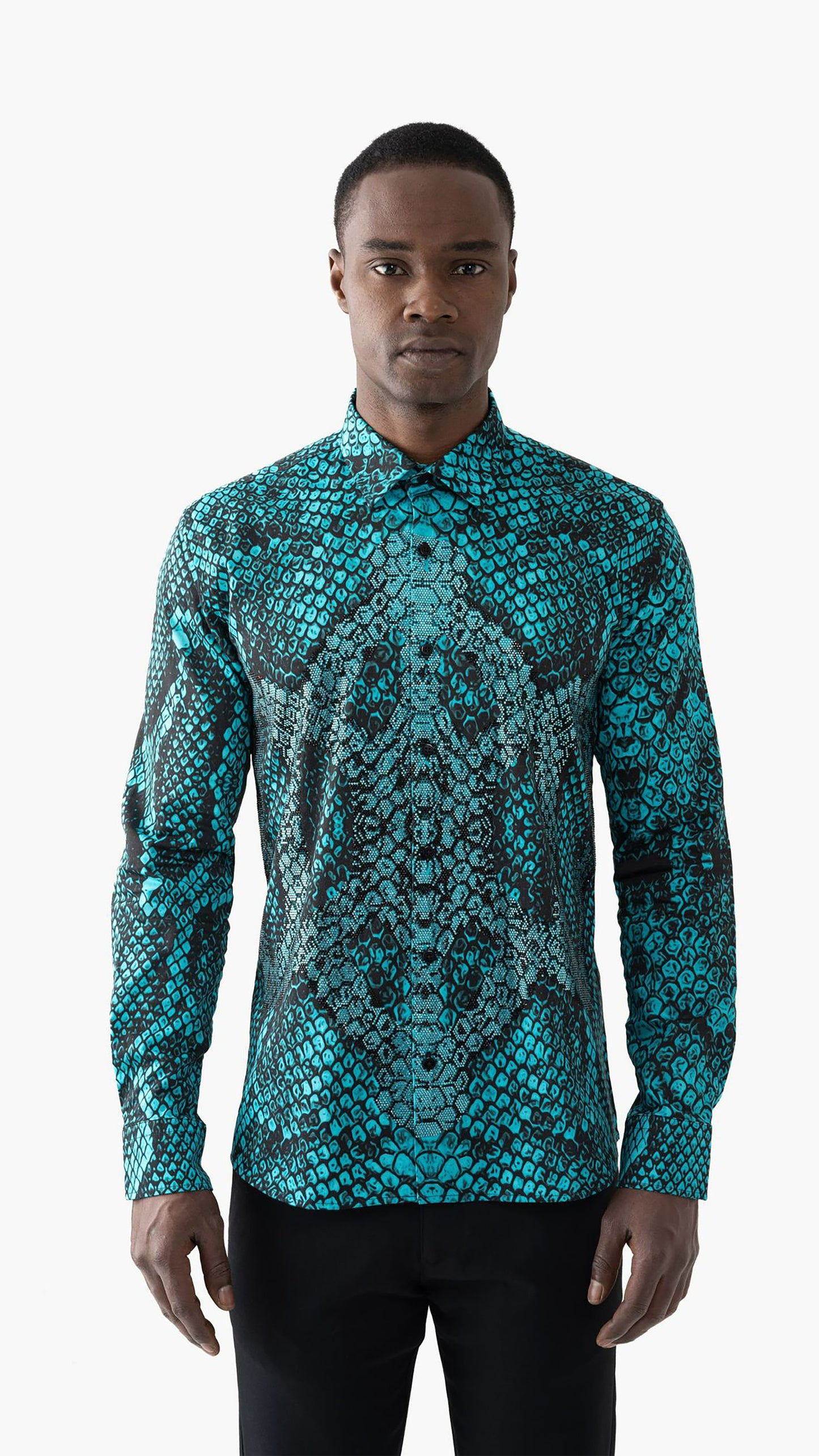 Azure Serpentis Button-Up Shirt