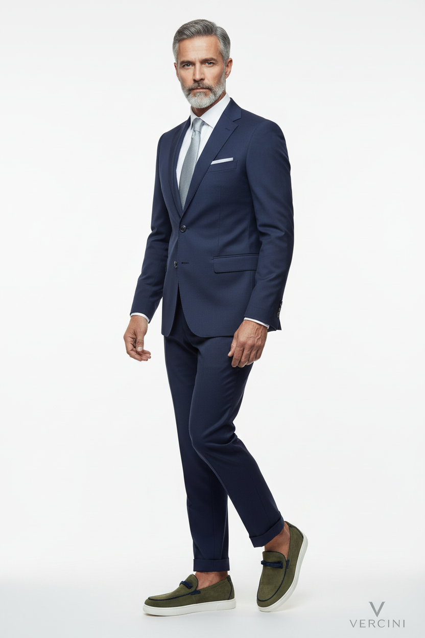 Olive loafer walking