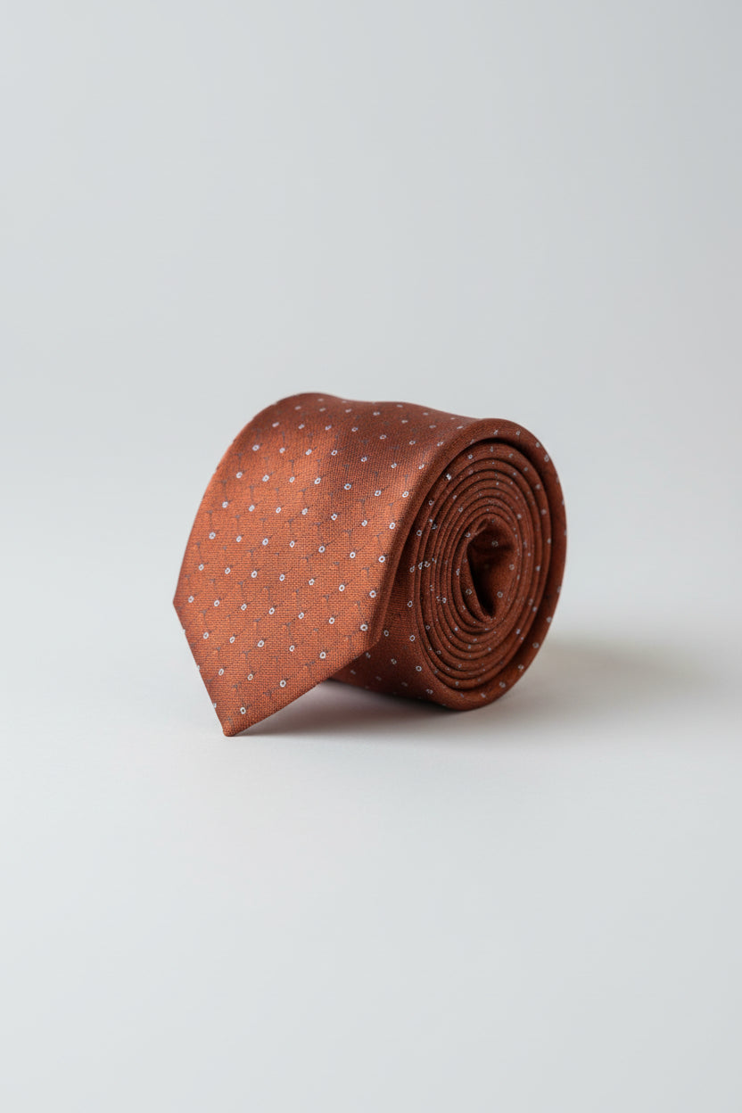 Purple Dot Pattern Tie with Pocket Square Set - Vercini