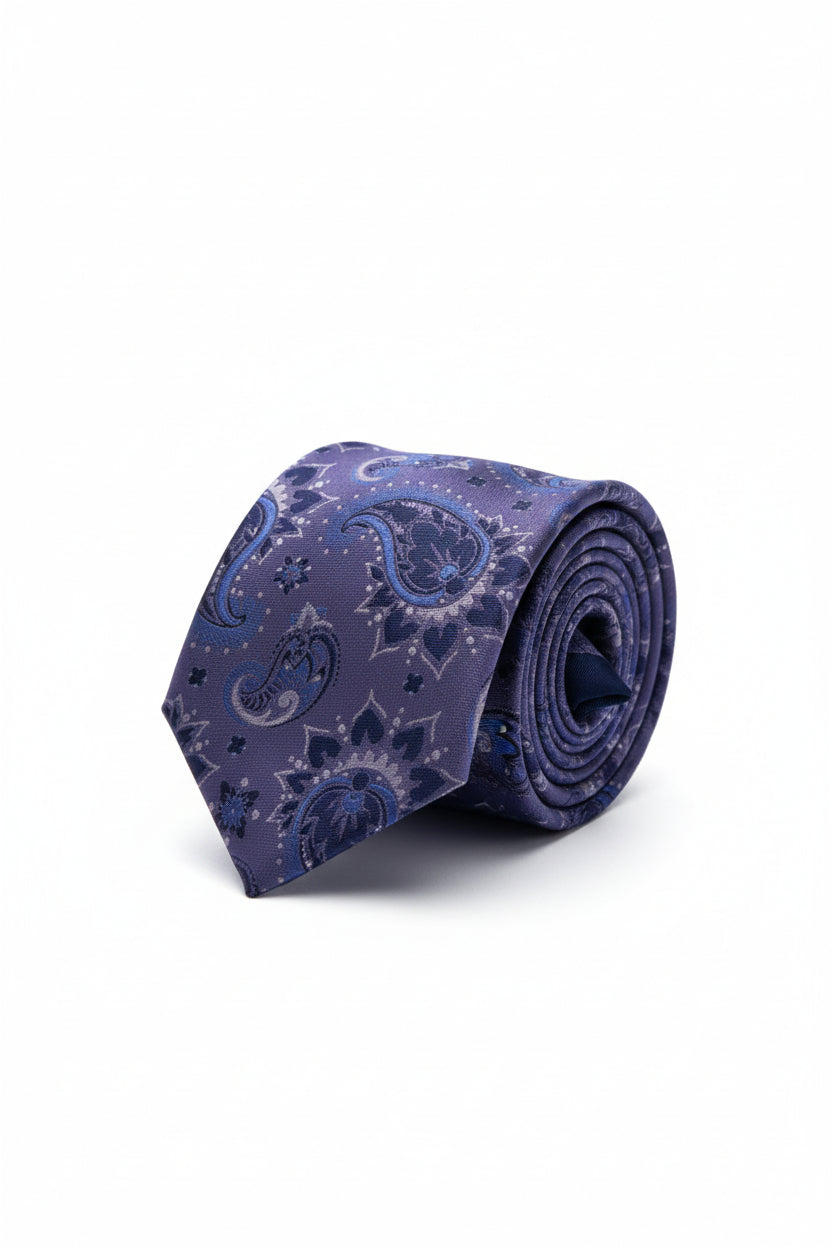 Burgundy Celestial Tie with Pocket Square Set - Moon & Stars Necktie