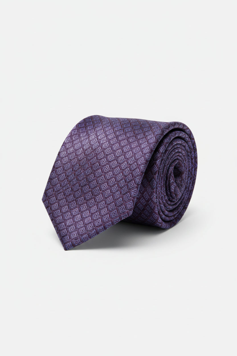 Vercini tie purple with light stripes