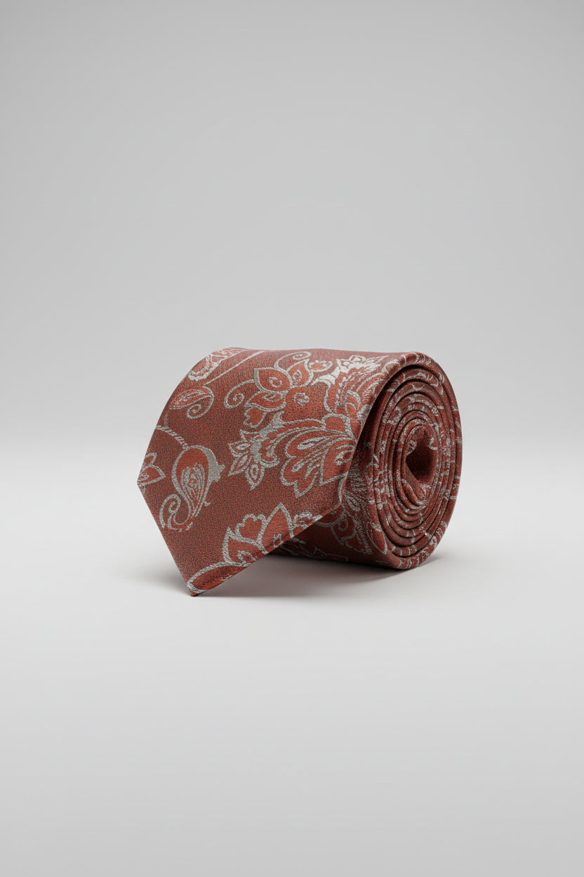 Vercini Bronze Floral tie