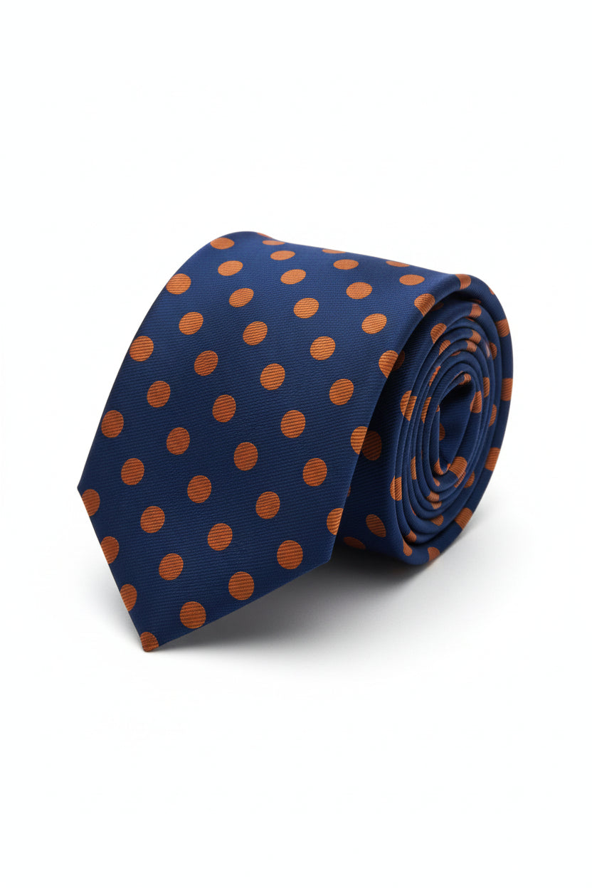 Brown Polka Dot Tie | Classic Pattern Necktie | Vercini