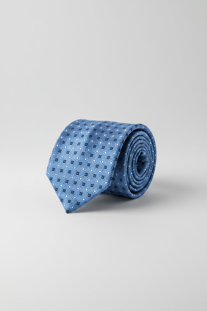 Vercini Necktie "Blue " dots pattern