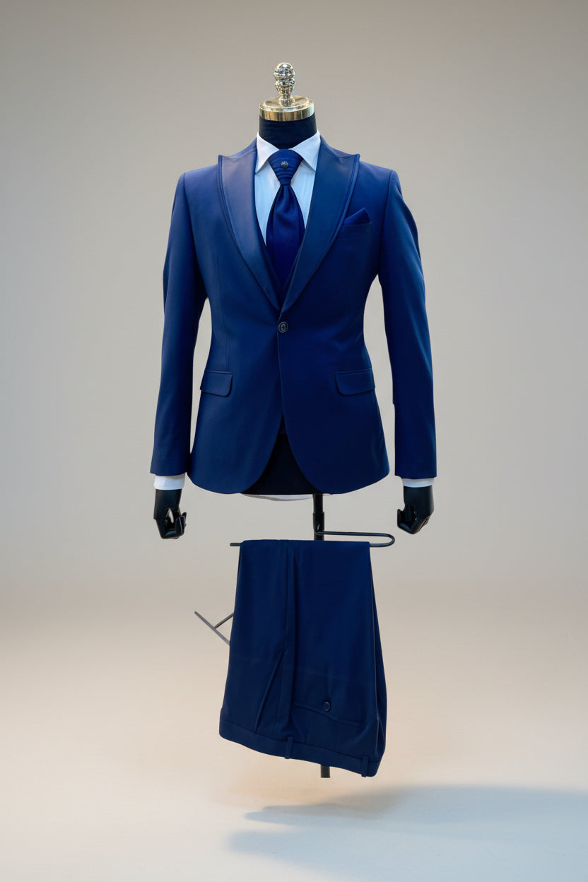 Vandyke Blue Tuxedo - 4-Piece Slim Fit