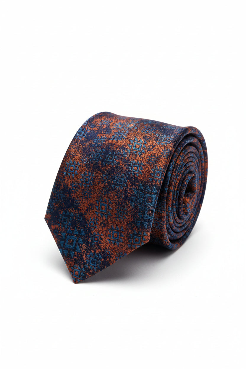 Geometric Pattern Silk Tie