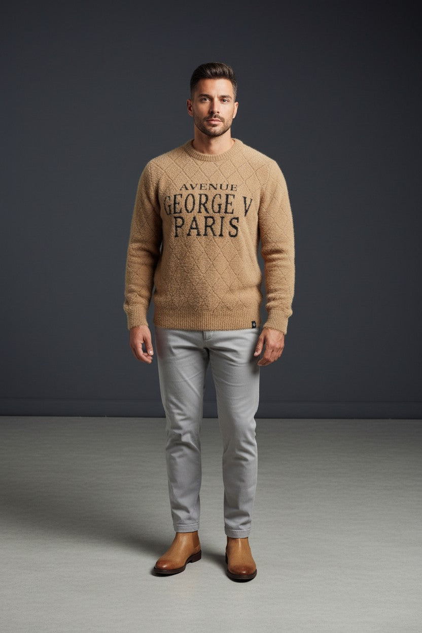 FUZZY GEORGE V SWEATER