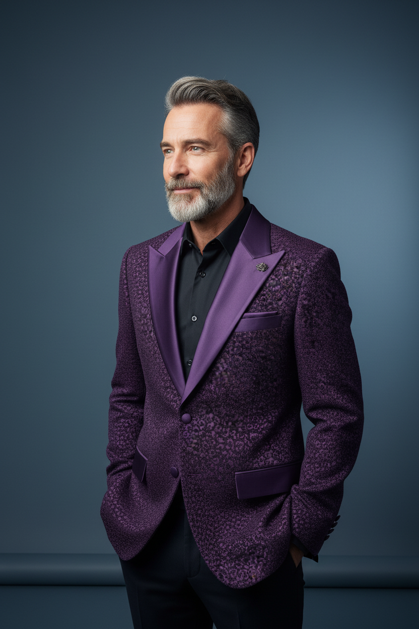 Purple Blazer - Hands in Pockets