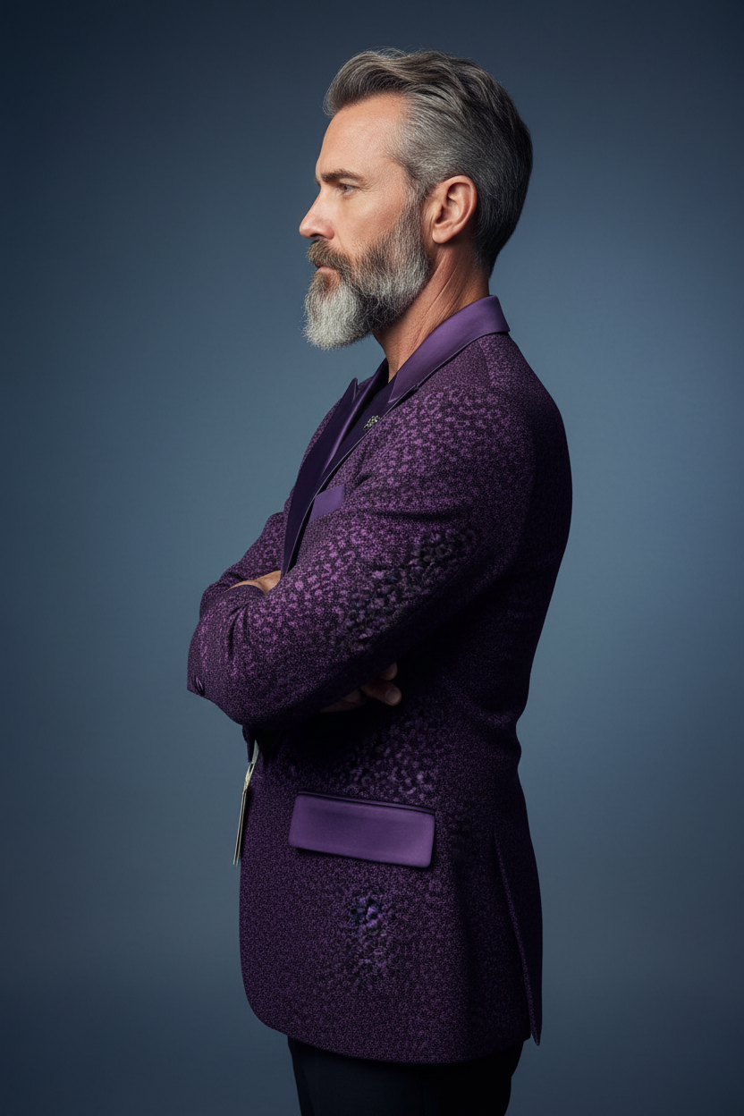 Purple Blazer - Profile Pose