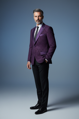 Purple Blazer - Three-Quarter Pose