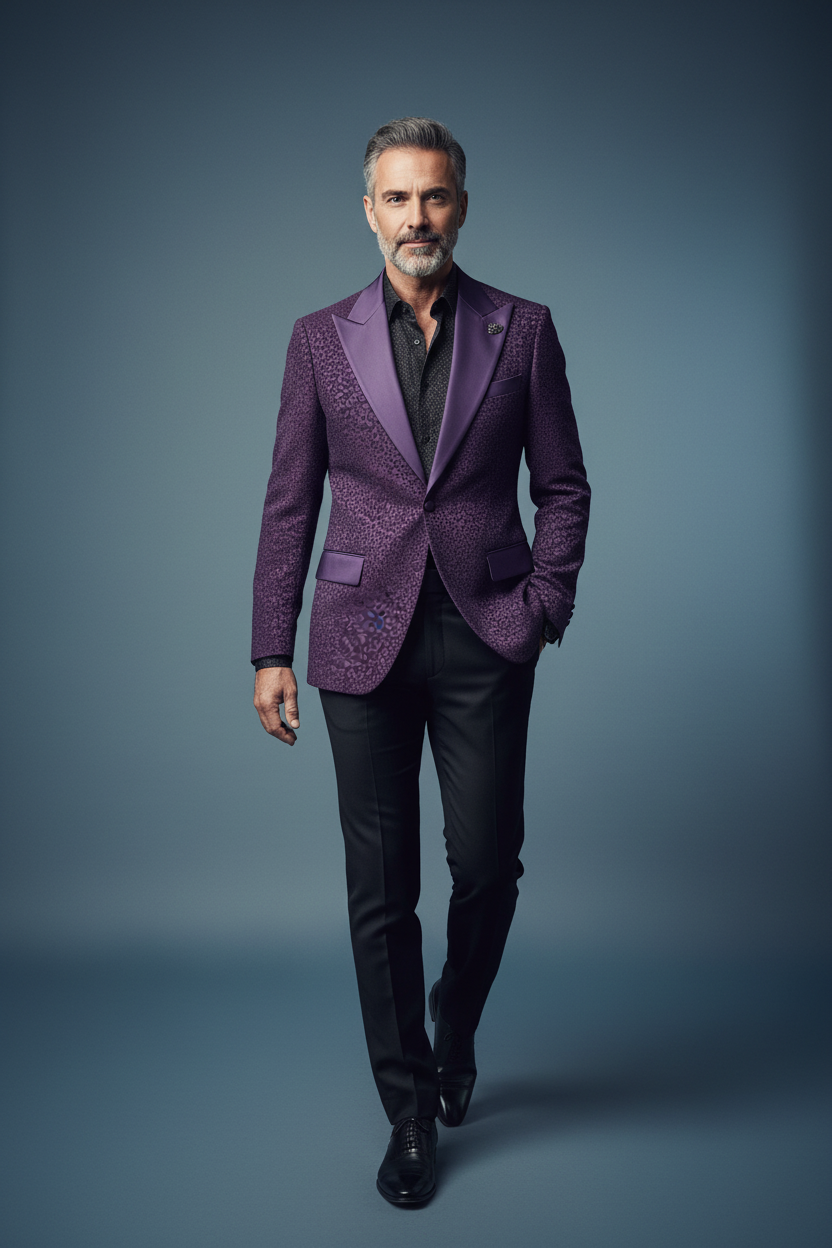 Purple Blazer - Walking Pose
