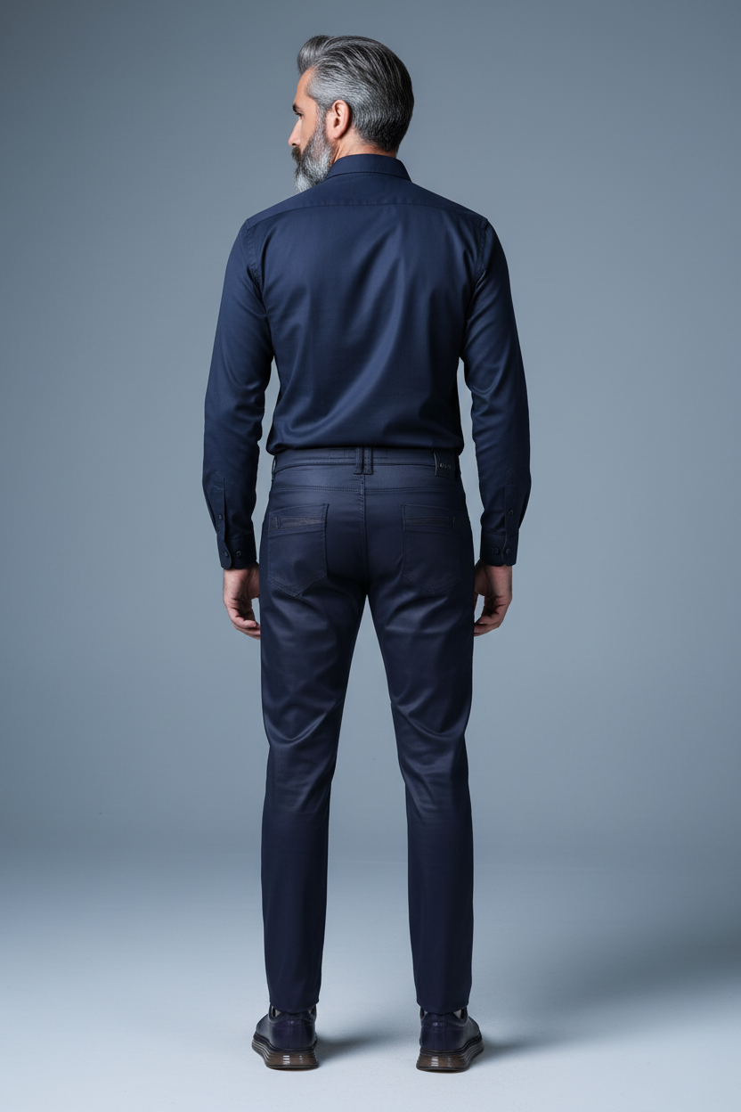 Rear view showing back pockets