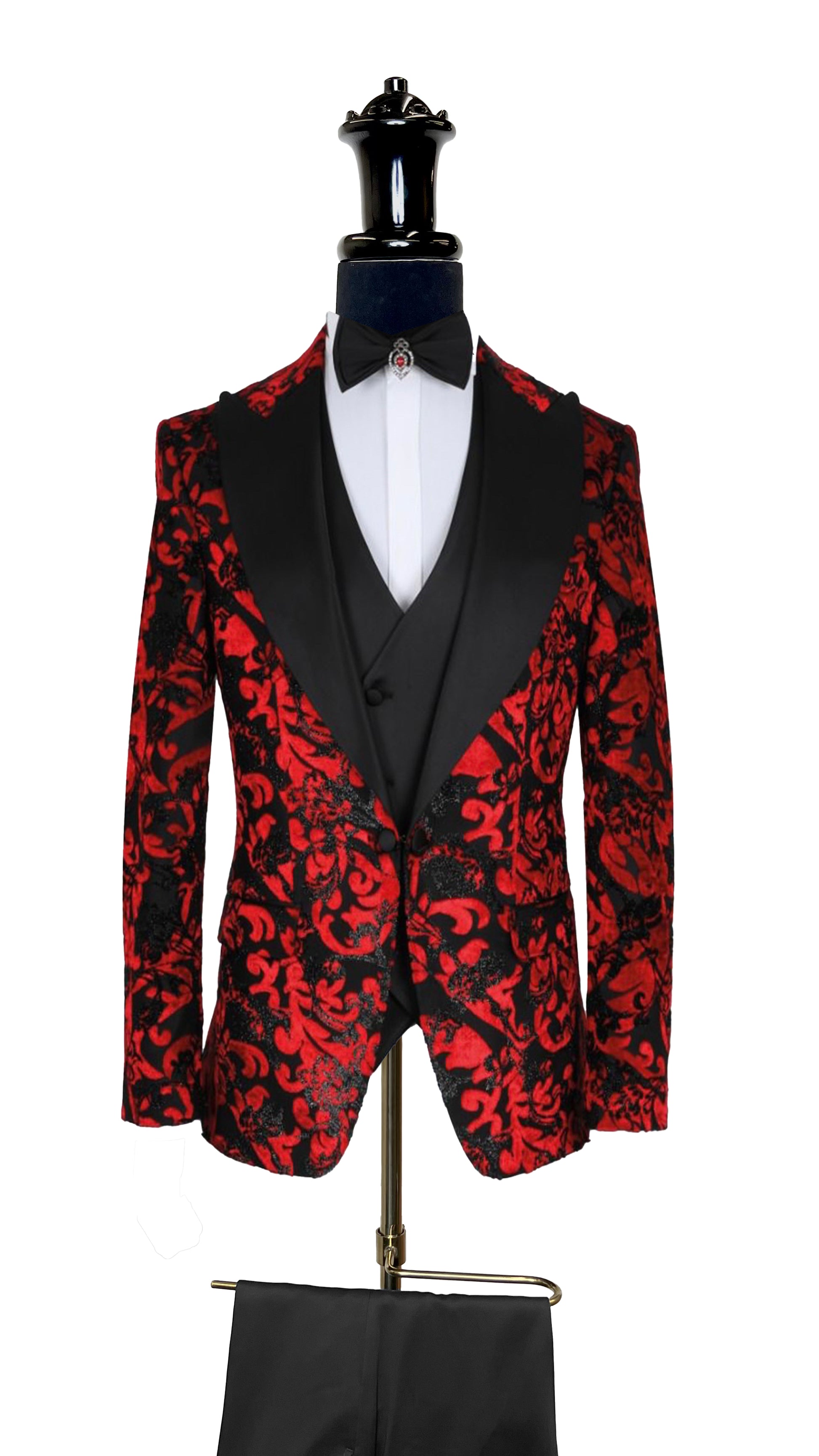 Luxe Floral Velvet Tuxedo by Edgers SUITS All Suits Vercini