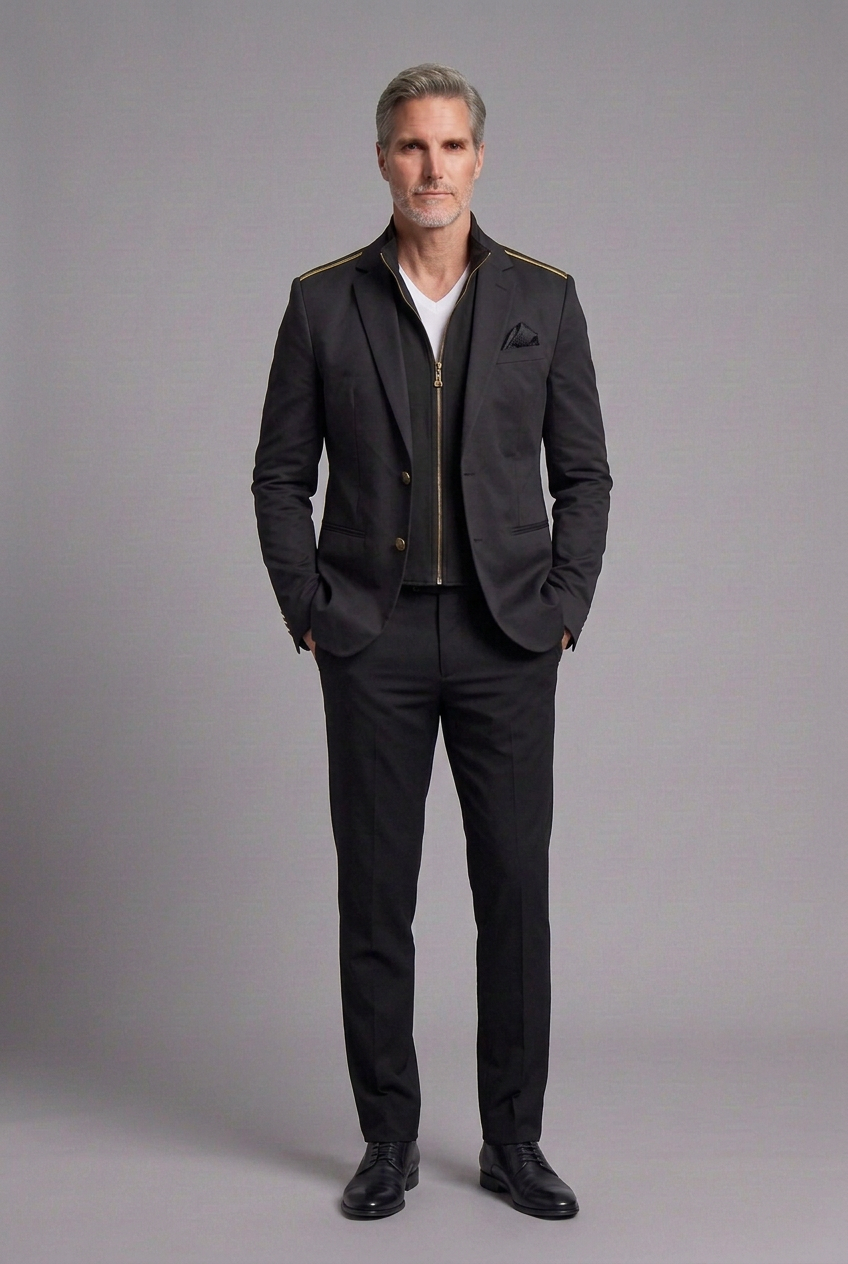 Black & Gold Signature Blazer