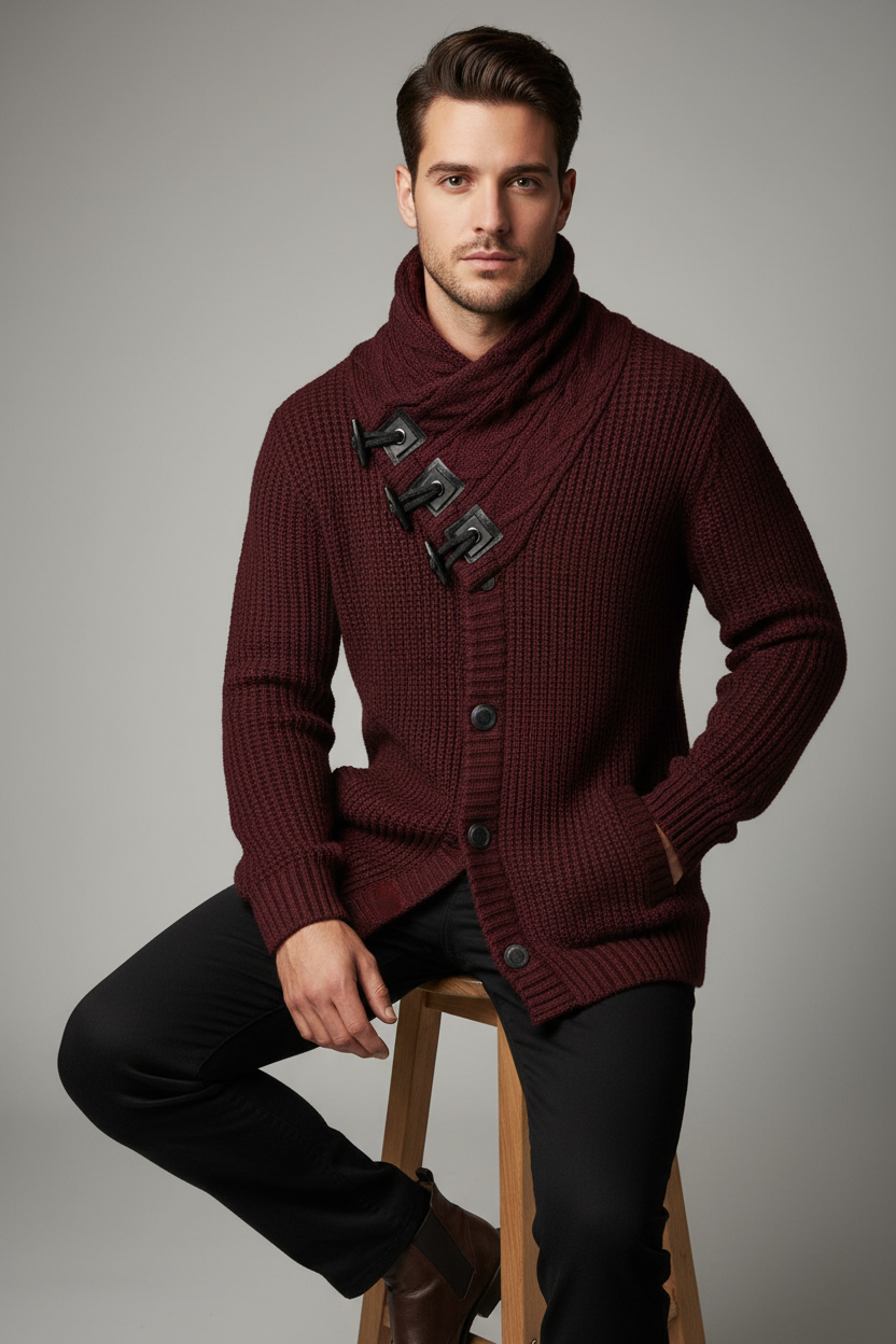 Sebastian Burgundy Seated