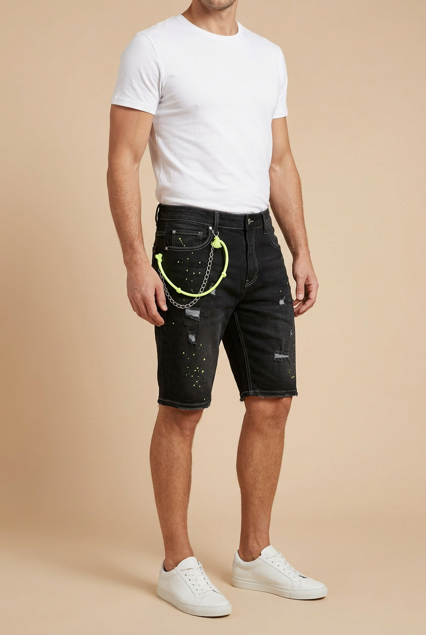 Three-quarter male model pose