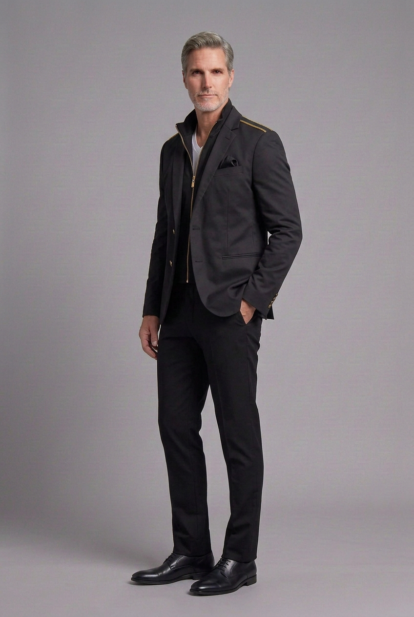 Black & Gold Signature Blazer