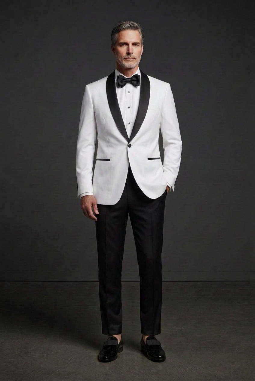 Tied self-tie bow tie