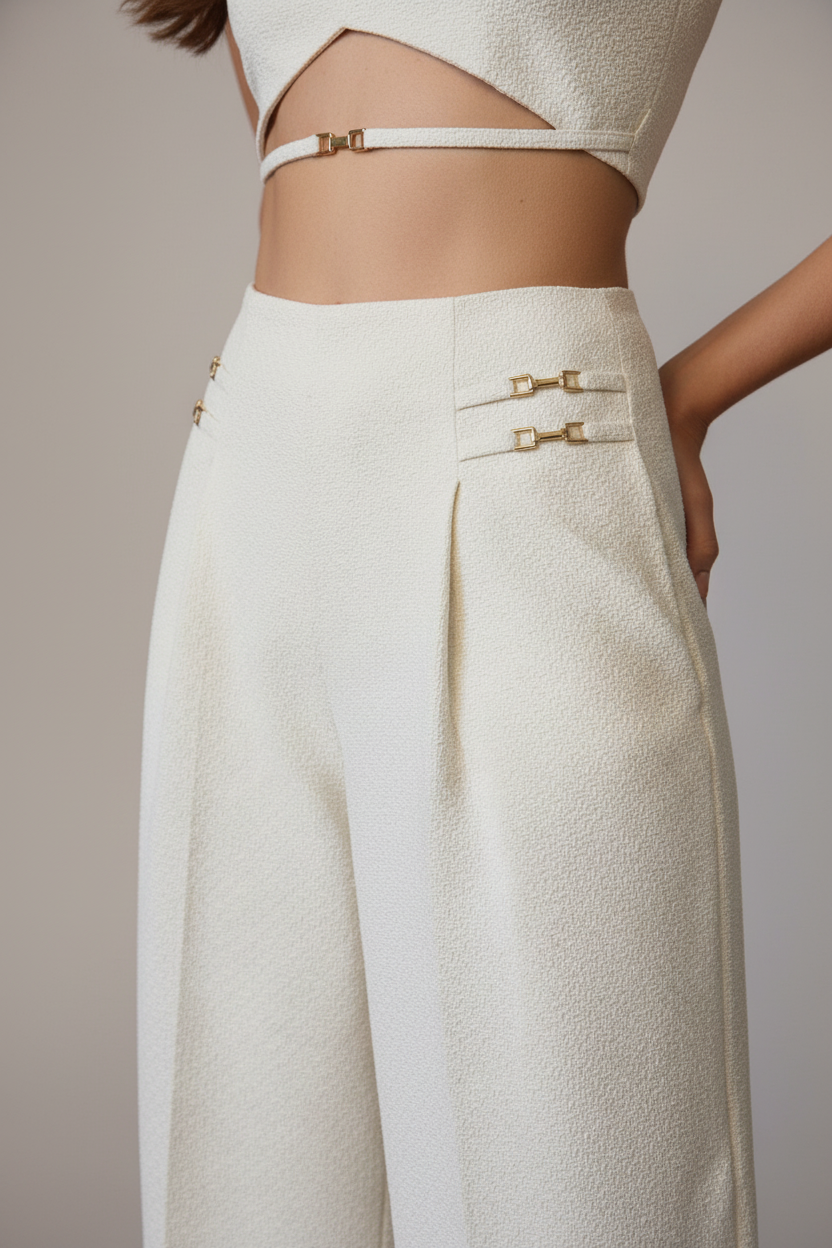 Trousers waist and pocket detail