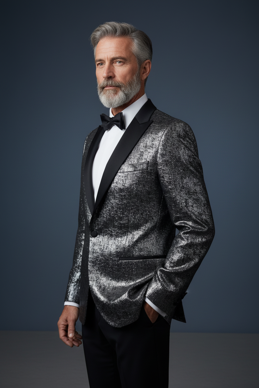 Tuxedo Blazer Three-Quarter Pose