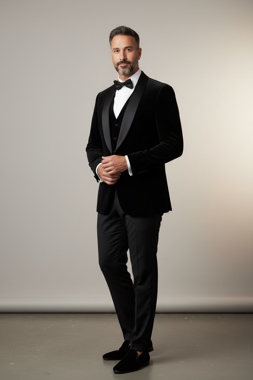 Velvet Tuxedo - Three Quarter