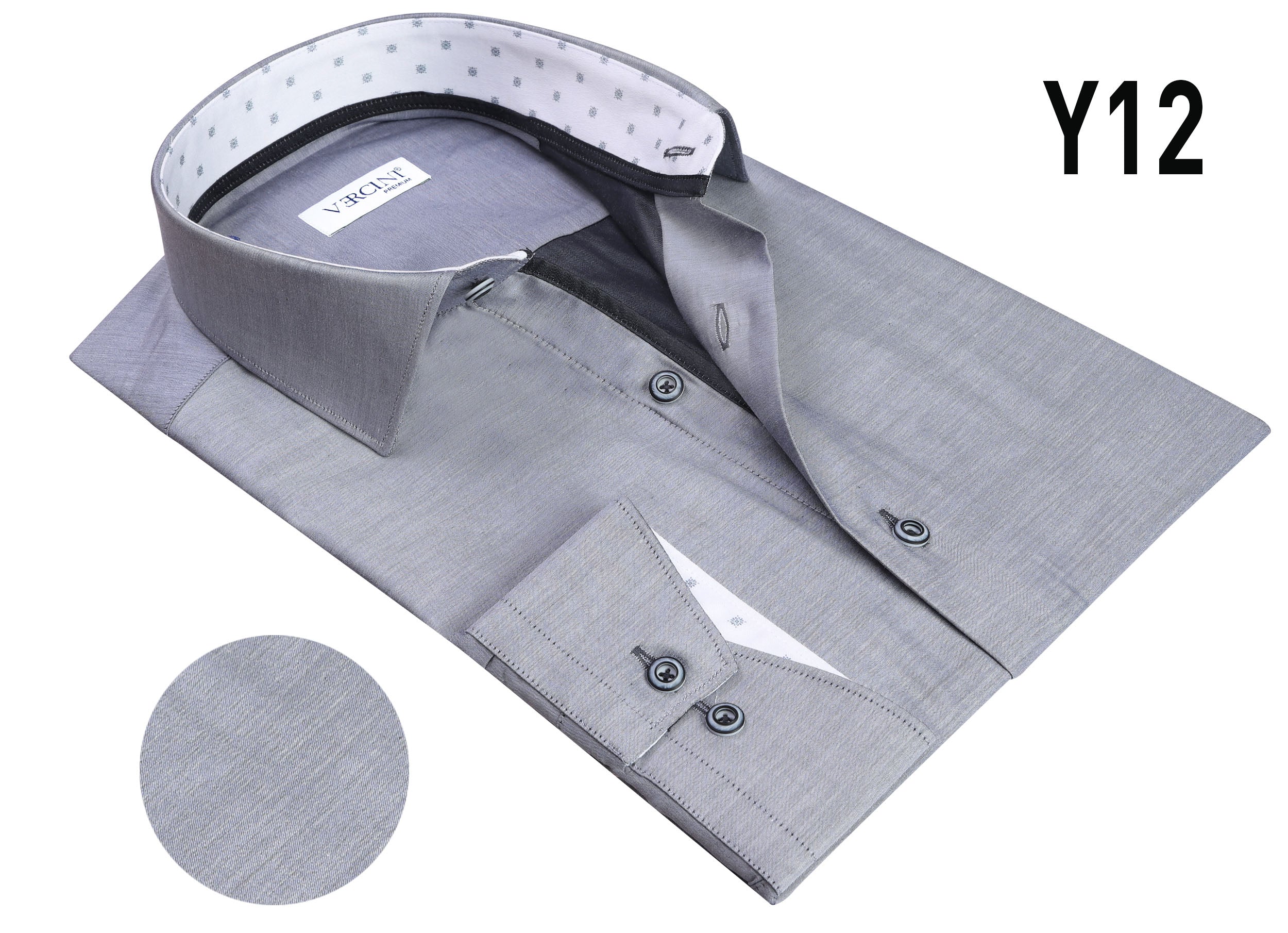 Vercini Y12 Steel Grey Executive Shirt