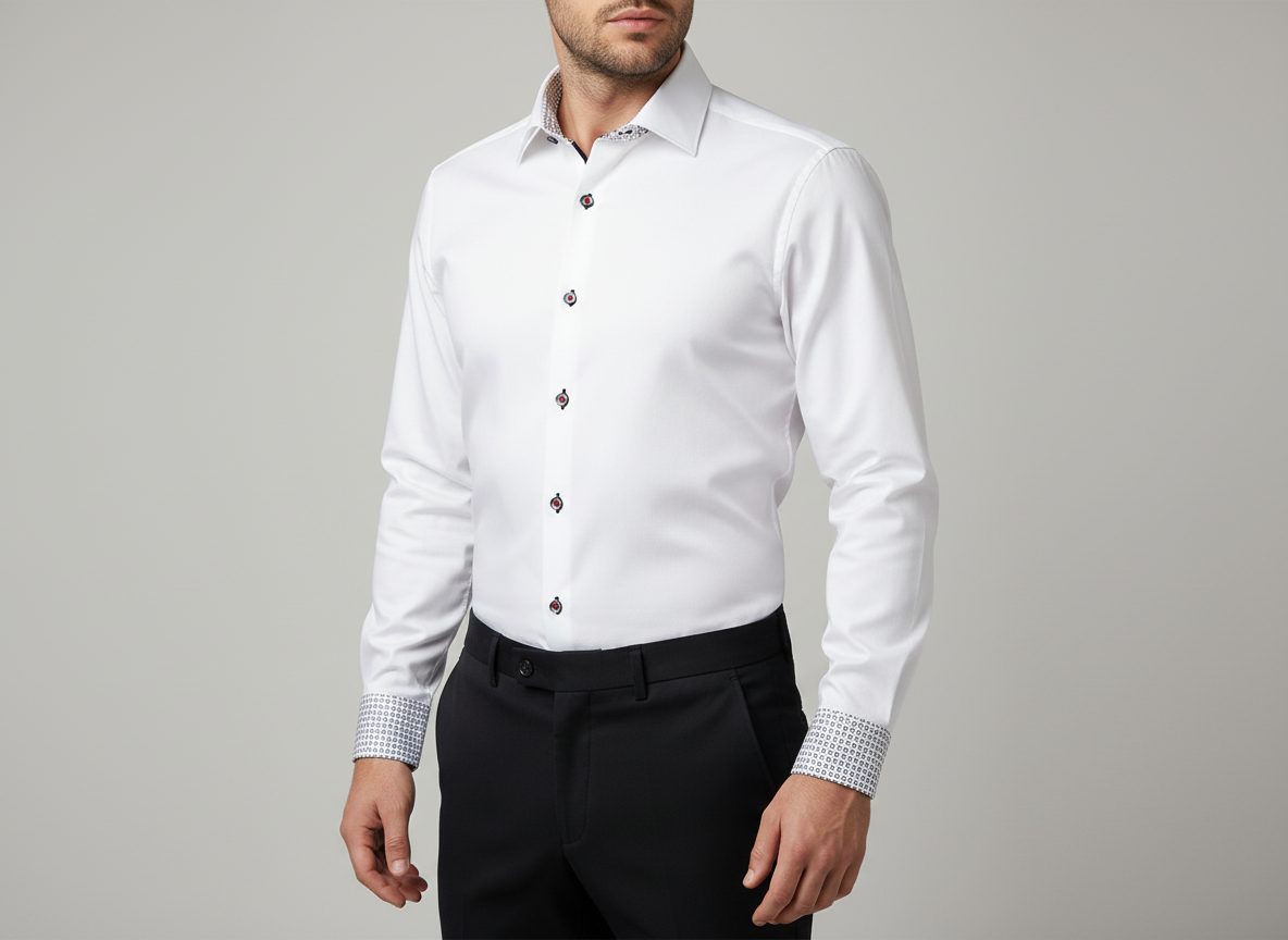Vercini Y40 White Precision Contrast Shirt