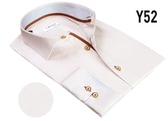 Vercini Y52 Ivory Sand Striped Shirt
