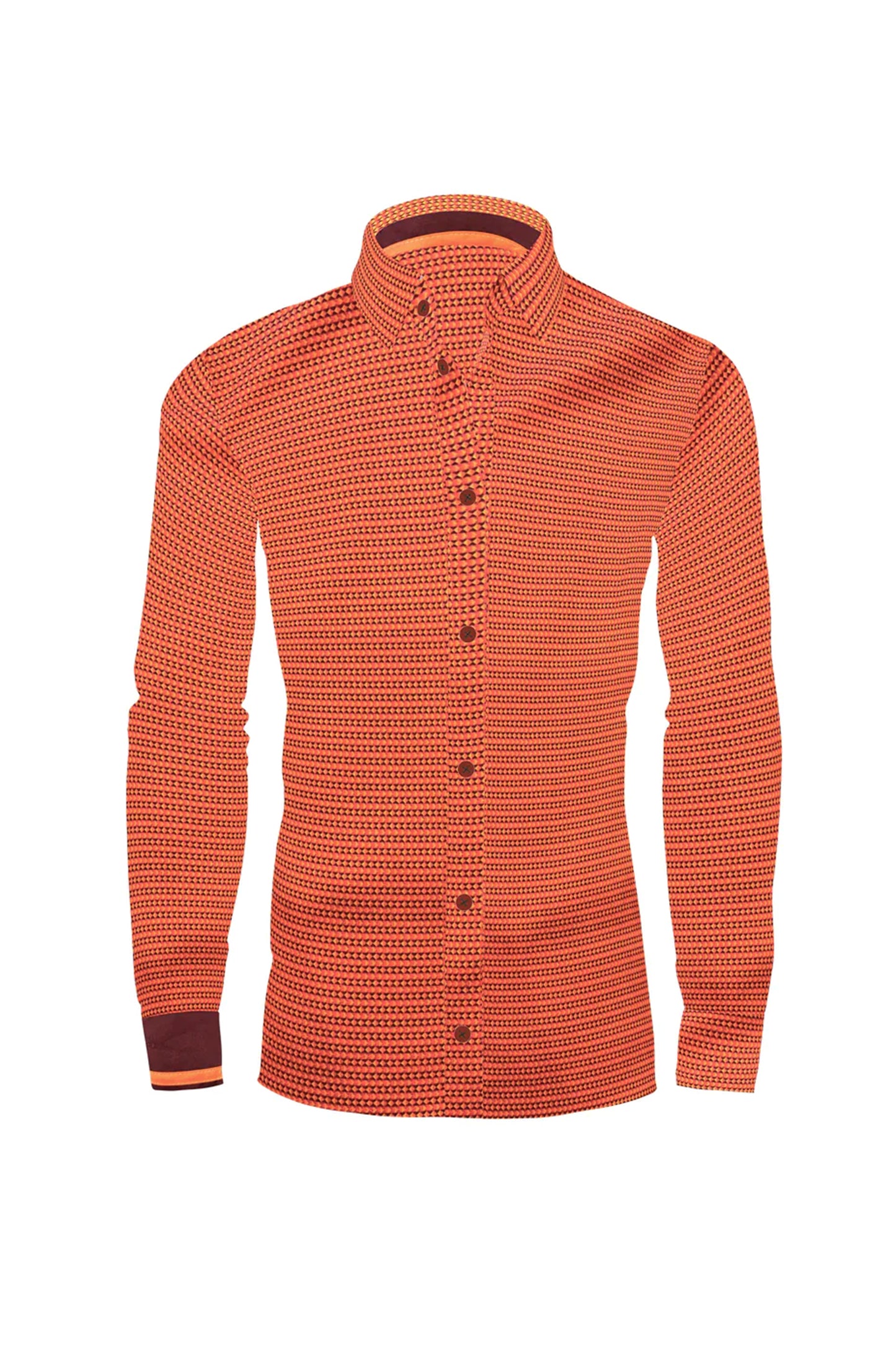 Autumn Ember Men's Dress Shirt CASUAL SHIRT On Sale 30% Off Vercini