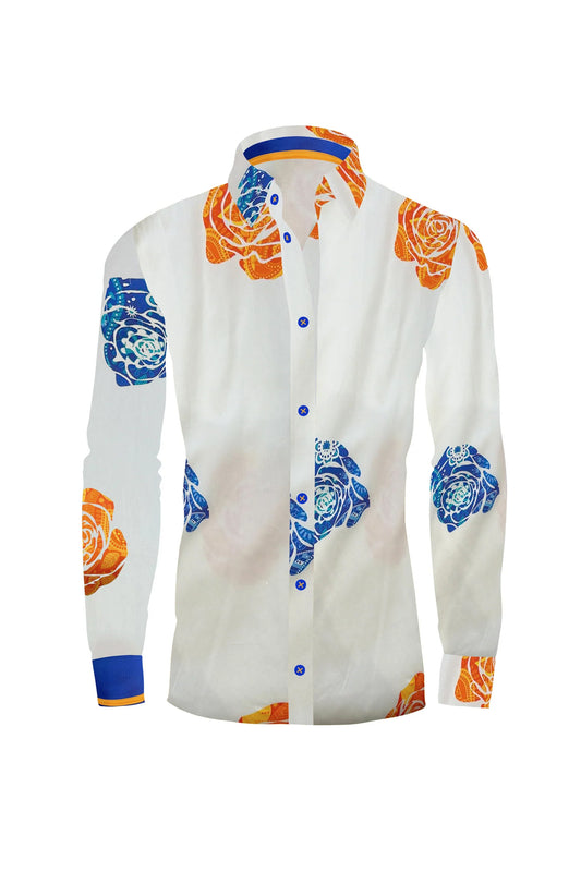 Mediterranean Muse Button-Up Casual Shirt CASUAL SHIRT Do Vercini